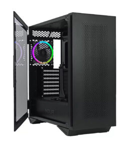 CASE MID-TOWER NO PSU IRON V6 BLK 1USB3 2USB2 VETRO TEMPERATO RGB FAN